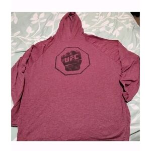 UFC Burgundy Hoodie with Black Emblem